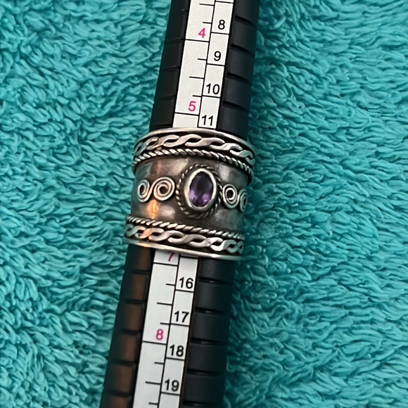 Vintage Amethyst Silver BOHO Ring
